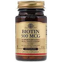 Биотин Solgar Biotin 300 mcg 100 Tabs IX, код: 7519078