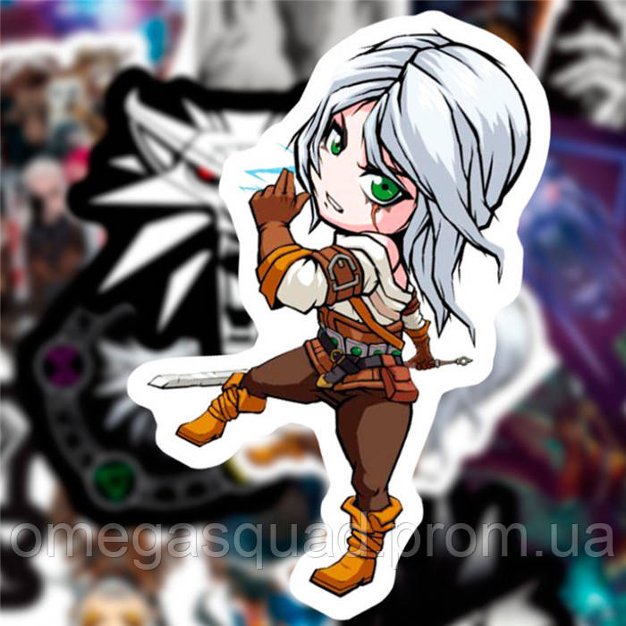 Набор стикеров GameStyle Ведьмак The Witcher, Сири, Геральт, Йеннифер Stickers Pack (7055) LW, код: 6658213 - фото 4 - id-p2170561266