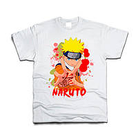 Футболка Наруто Аніме Naruto White 128 см (197464) LW, код: 6657735