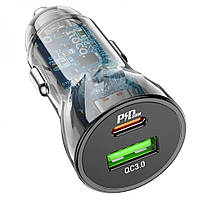 Автомобильное зарядное устройство Hoco Z47A Transparent Discovery Edition Type-C 30W и USB 18 EJ, код: 8032797