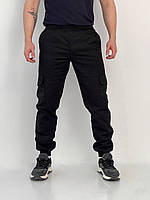 Штаны карго на флисе с карманами Intruder черные M (1555138358 1) KC, код: 7769247