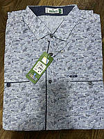 Сорочка чоловіча з коротким рукавом на ґудзиках розміри XL-5XL (5 кв) "TURHAN" недорого від прямого постачальника