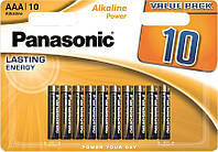 Panasonic Батарейка ALKALINE POWER щелочная AAA блистер, 10 шт. Zruchno и Экономно