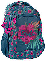 Молодежный рюкзак Paso Barbie Flowers BAI-2808 25L Синий с цветами KC, код: 8097124