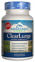 Комплекс для Поддержки Легких Экстра Сила Clear Lungs RidgeCrest Herbals 120 гелевых капсул KC, код: 1878256