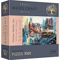 Фигурный деревянный пазл Trefl Коллаж - Нью-Йорк 1000 элементов 52х38 см 20147 KC, код: 8264946