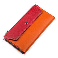 Кошелек женский ST Leather SB42-2 Красно-оранжевый (18406) KC, код: 947095