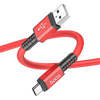 Кабель для зарядки hoco. X85 Strength USB на Type-C TPE 3A OD 6 мм 1 м Red KC, код: 7809574