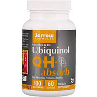 Коэнзим Jarrow Formulas Ubiquinol QH-Absorb 100 mg 60 Softgels JRW-06019 KC, код: 7517908