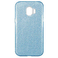 Чехол с блестками TWINS Samsung J250 Galaxy J2 2018 Light Blue EJ, код: 8115979