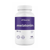 Мелатонин для спорта Sporter Melatonin 5 mg 60 Caps KC, код: 7541644