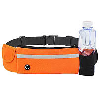 Сумка для бега на пояс RunningBag с карманом на бутылку Orange (HbP0506203) TP, код: 1298462