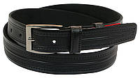 Кожаный ремень Skipper 110-130 x 3.5 см Черный (1003-35) KC, код: 390049