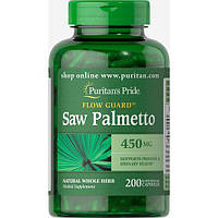 Экстракты ягод сереноа Puritan's Pride Saw Palmetto 450 mg 200 Caps LW, код: 7518913