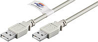 Кабель пристроїв Goobay USB2.0 A M M 5.0m AWG24+28 2xShielded D4.0mm CuCE сірий (75.03.3335) KC, код: 7454278