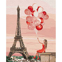 Картина по номерам Идейка Красные краски Парижа 40х50 см KHO4757 KC, код: 6501411