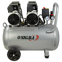 Компресор чотирициліндровий безоливний 2.2 кВт 1400об/хв 320 л/хв 8бар 58 дБ 50 л SIGMA (7042551)