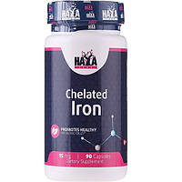 Микроэлемент Железо Haya Labs Chelated Iron 15 mg 90 Caps ZZ, код: 8315224