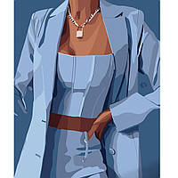 Картина за номерами Strateg Преміум Ділова жінка розміром 40х50 см (DY313) EJ, код: 8118886