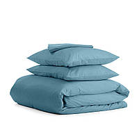 Комплект постельного белья на резинке Cosas AZURE Ранфорс 160х220 см Бирюзовый EJ, код: 7702308