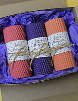 Подарочный набор Кукумбер натуральные свечи из вощины ручной работы 32 4 10-0294 PK, код: 7845526
