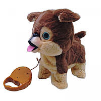 Интерактивна собачка на поводке коричневая MIC (K14703) EJ, код: 8343018