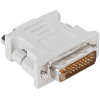 Переходник DVI-D M to VGA F, white PowerPlant CA910298 n