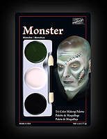 MEHRON набор кремового грима для образа МОНСТР Tri-Color Makeup Pallette (Monster) 17 гр