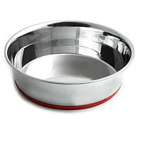 Миска для собак з неіржавкої сталі 4Dog Червона основа 0.9 л 17 см Сріблястий (59490602 ML, код: 7999577