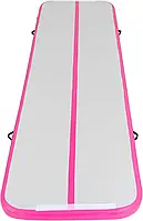Надувний килимок для тренажерного залу CNCEST 1*3 м рожевий з електричним насосом товщиною 4 дюйма