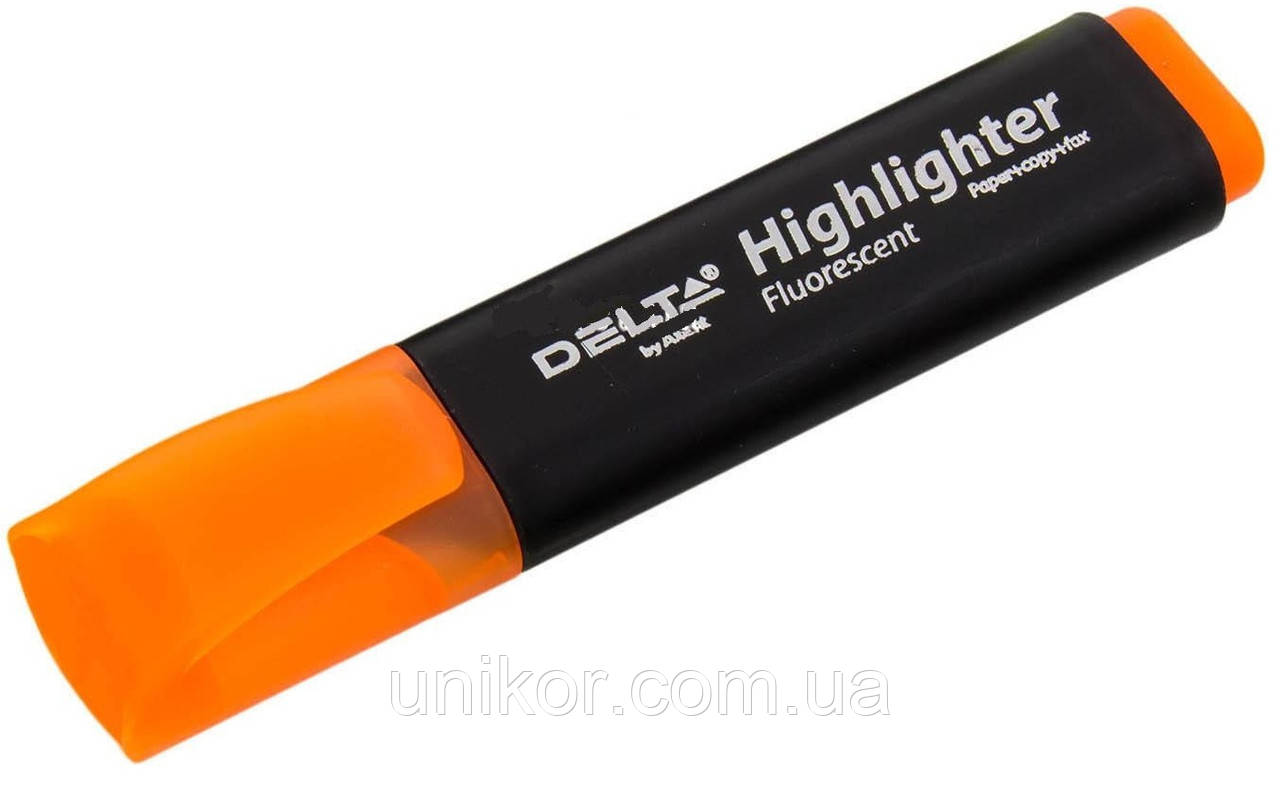 Маркер текстовий "Highlighter", 2-4 мм, помаранчевий. Delta by Axent