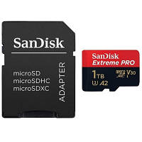 Карта памяти SanDisk 1 TB microSDXC UHS-I U3 Extreme Pro+SD Adapter SDSQXCD-1T00-GN6MA n