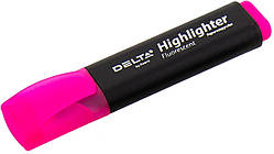 Маркер текстовий "Highlighter", 2-4 мм, рожевий. Delta by Axent