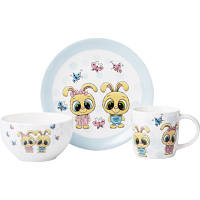 Комплект посуды Ardesto Bunnies порцеляна 3 предмети (AR3456BS) c