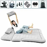 Надувной надувной матрас Airbed Backseat с электрическим насосом (серый)