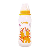 Бутылочка для кормления 250 мл желтая Lindo (Li 145) FG, код: 8408068