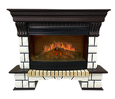 Елекрокамін з порталом Cegla+P33W LUX дуб темний (каміноккомплект) 