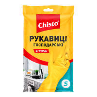 Перчатки хозяйственные Chisto Strong Латексные 1 пара S 4820164153499 n