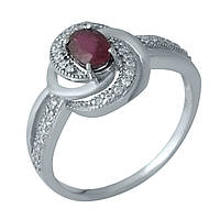 Серебряное кольцо SilverBreeze с натуральным рубином 0.95ct (1987483) 17.5 размер NB, код: 7745088