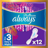 Гигиенические прокладки Always Platinum Day&Night Размер 3 12 шт. 8001090445070 n