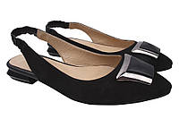Туфлі на низькому ходу жіночі Lottini Натуральна замша колір Чорний 161-20LTC 37 NB, код: 7434732