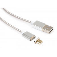 Дата кабель USB 2.0 AM to Micro 5P 1.0m Magnetic Vinga VCPDCMMAG1S n