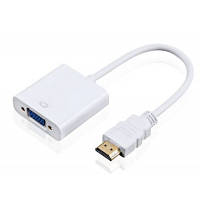 Переходник HDMI M to VGA F с кабелями аудио и питания от USB ST-Lab U-990 white n