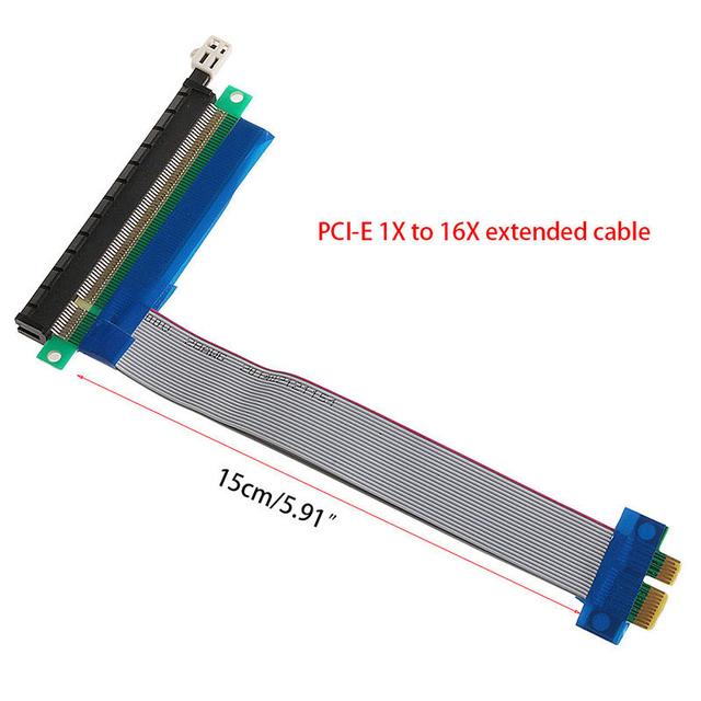 Райзер Riser PCI-E 1x - 16x перехідник подовжувач підключення відеокарти без додаткового живлення