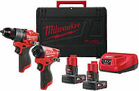Набор аккумуляторных инструментов Milwaukee M12 FPP2A2-402X (4933480587)(7565751121754)