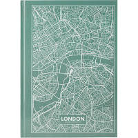 Книга записная Axent Maps London А4 в твердой обложке 96 листов в клетку Бирюзова 8422-516-A n