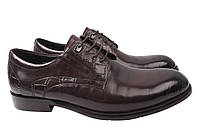 Туфлі чоловічі з натуральної шкіри на низькому ходу на шнурівці колір Коричневий Cosottinni 3 NB, код: 7366847