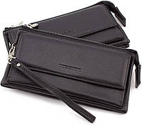 Компактный кошелек-клатч с блоком для карточек 10,5х20,5 Marco Coverna 6052-1(17840) чёрный NB, код: 8058023