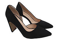 Туфлі на підборах жіночі Lottini Натуральна замша Чорні 163-20DT 37 NB, код: 7364163