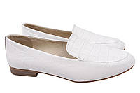 Туфлі жіночі з натуральної шкіри на низькому ходу колір Білий Grossi 223-21DTC 36 NB, код: 7366879